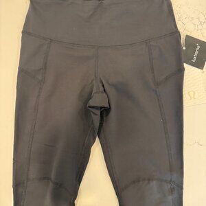 Lululemon Run:Bright At Night Crop Luxtreme Black Size 6 Reflective Hem NEW
